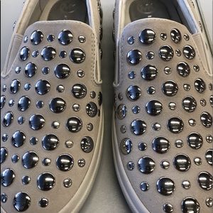 Michael Kors Boerum Silver Studded Sneaker 6.5 NEW